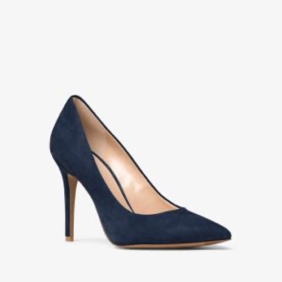Michael Kors Shoes - Michael Kors Navy Claire Suede Pump